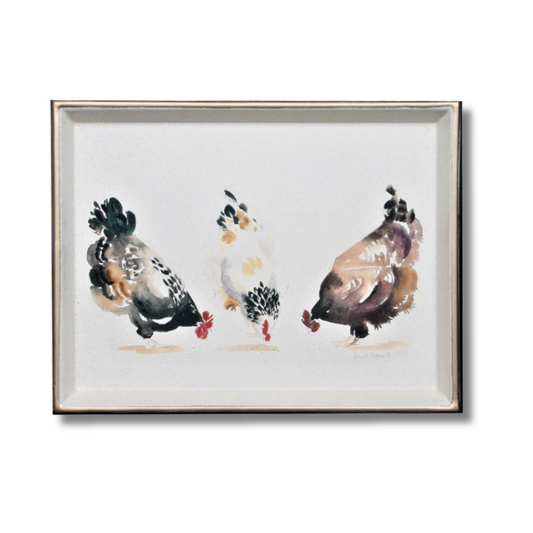 Vanity Tray: Chickens