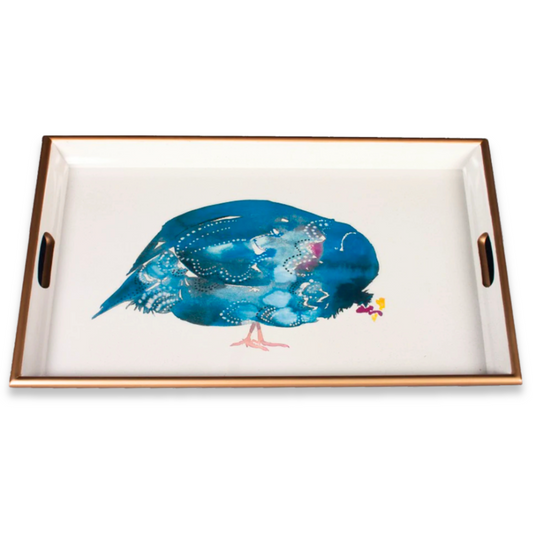 Large Rectangular Tray:  Guinea Fowl