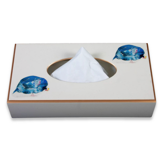 Rectangular Tissue Box: Guinea Fowl