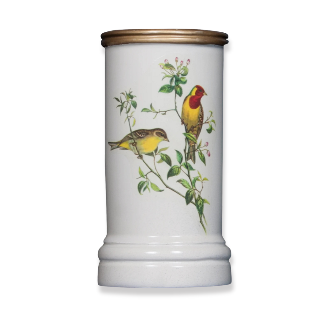 Spill Vase: Oriental Songbirds