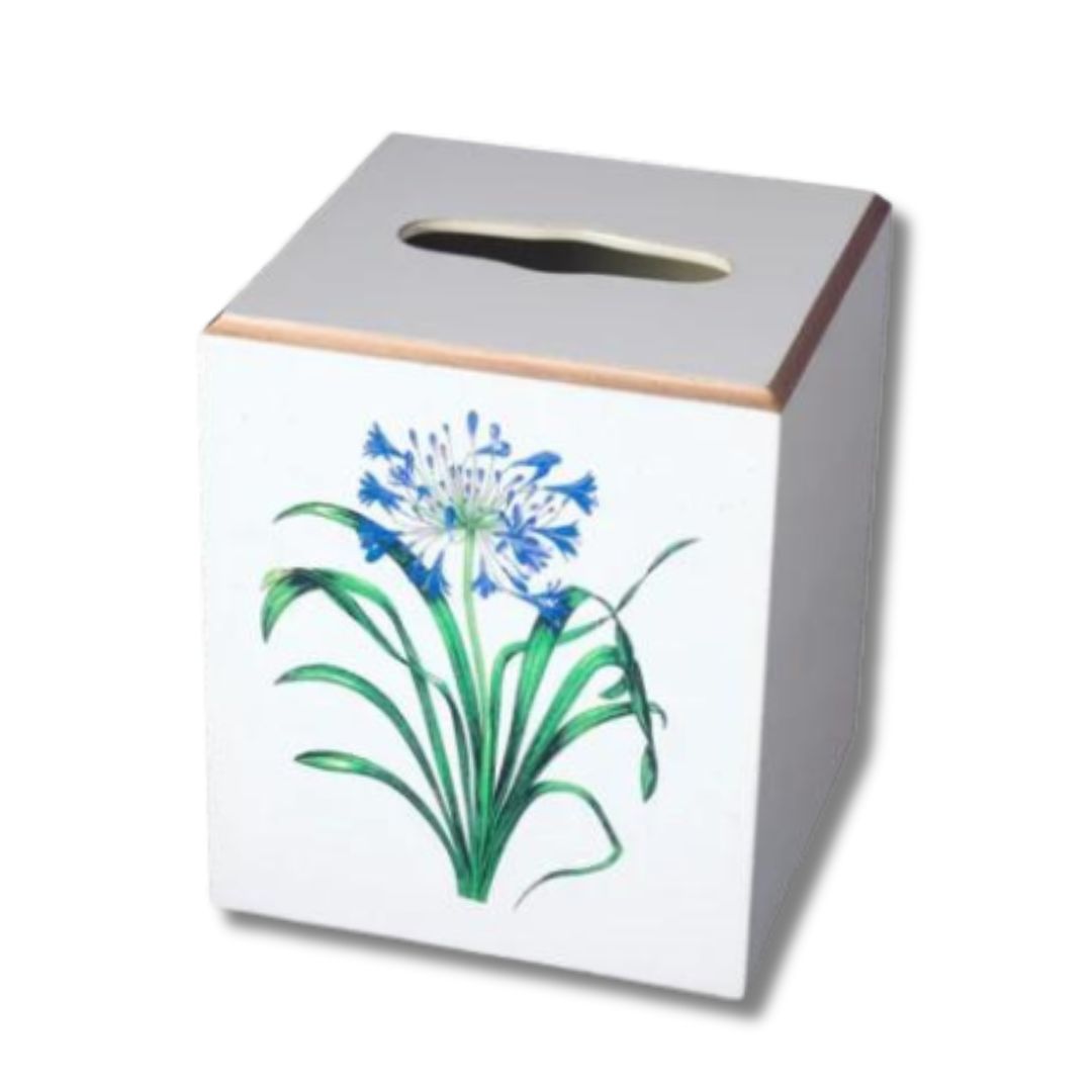 Square Tissue Box Cover: Agapanthus